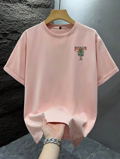 Casual mintgroen heren T-shirt met print en oversized fit