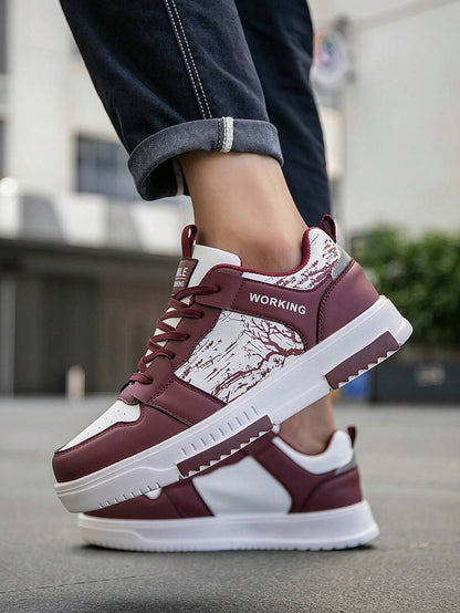 Beige heren sneakers met print – sportief, comfortabel en perfect voor elke dag