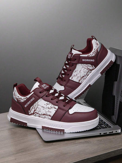 Beige heren sneakers met print – sportief, comfortabel en perfect voor elke dag