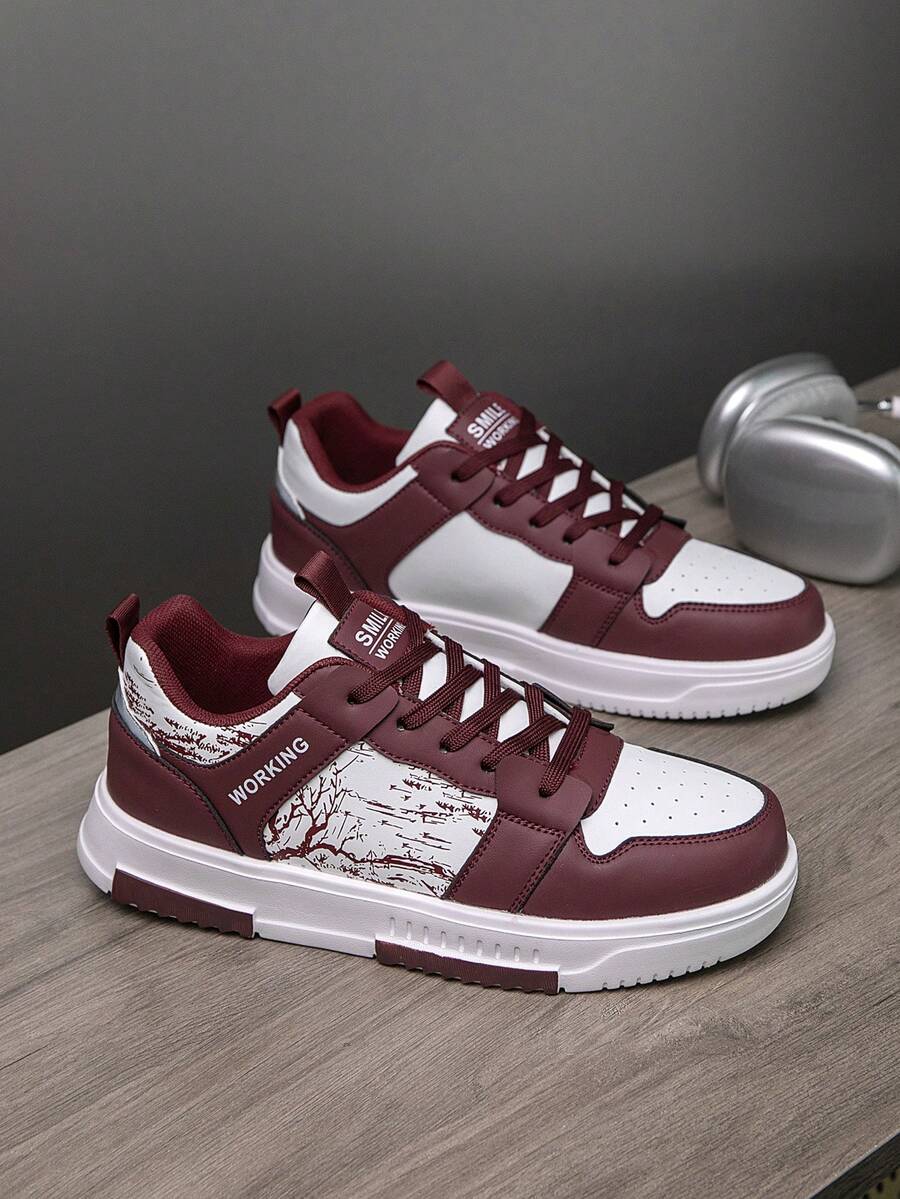 Beige heren sneakers met print – sportief, comfortabel en perfect voor elke dag