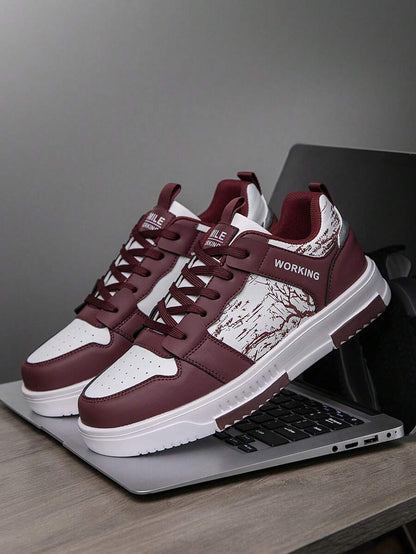 Beige heren sneakers met print – sportief, comfortabel en perfect voor elke dag