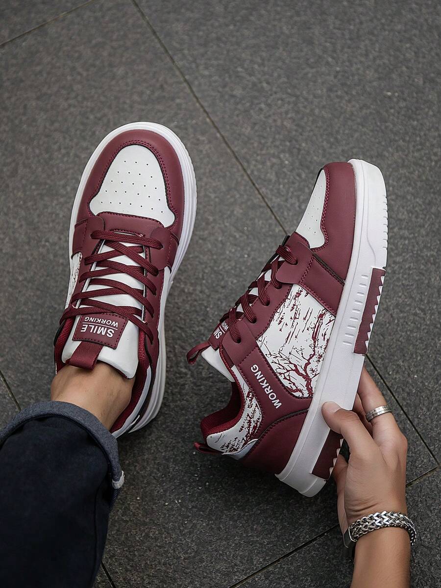 Beige heren sneakers met print – sportief, comfortabel en perfect voor elke dag
