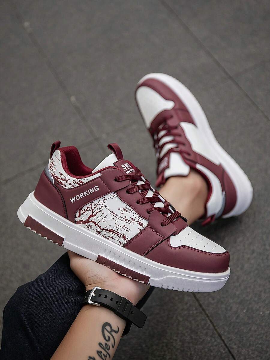 Beige heren sneakers met print – sportief, comfortabel en perfect voor elke dag