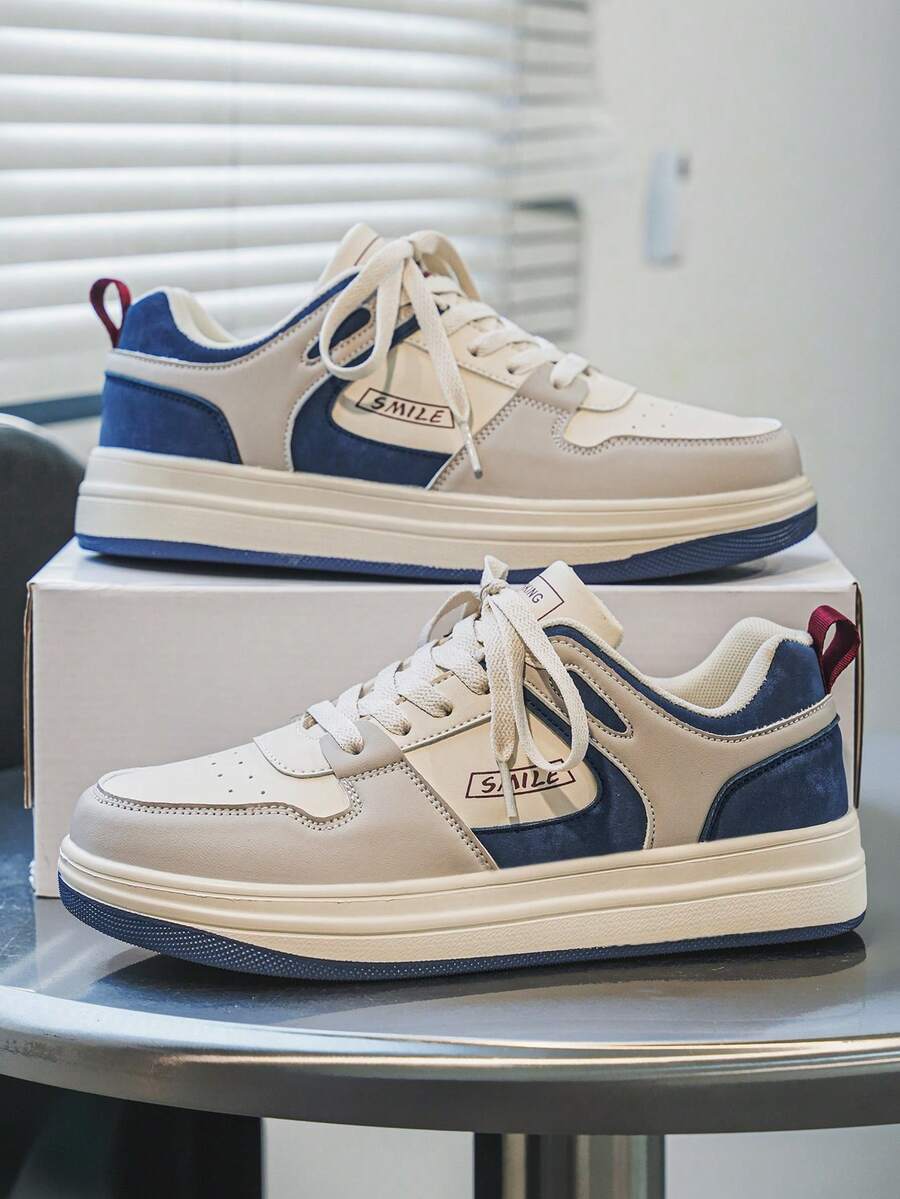 Beige heren sneakers met print – sportief, comfortabel en perfect voor elke dag