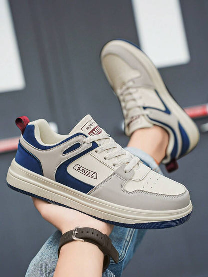 Beige heren sneakers met print – sportief, comfortabel en perfect voor elke dag
