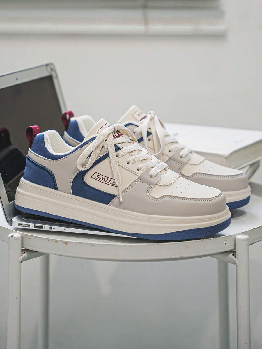 Beige heren sneakers met print – sportief, comfortabel en perfect voor elke dag