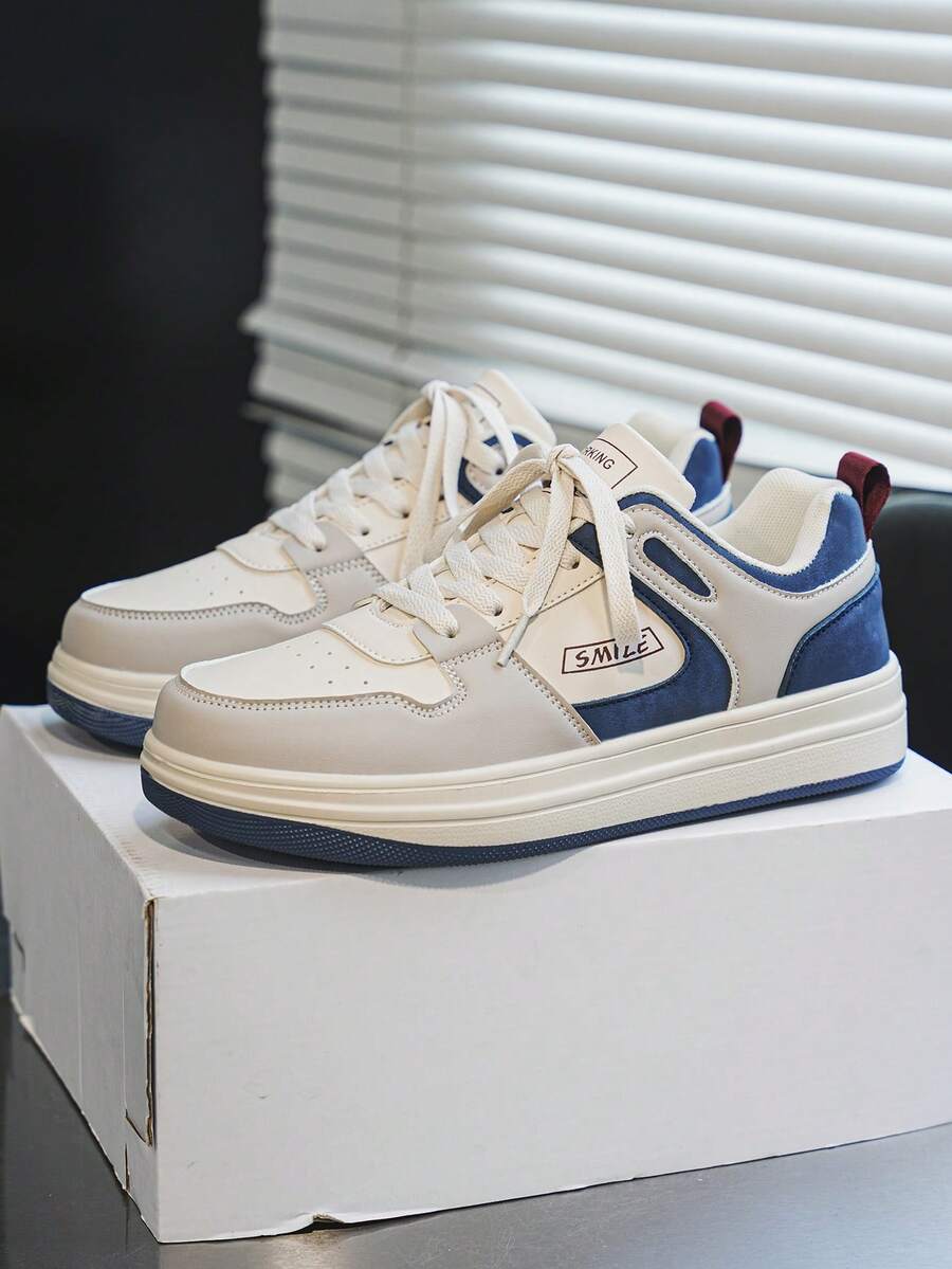 Beige heren sneakers met print – sportief, comfortabel en perfect voor elke dag