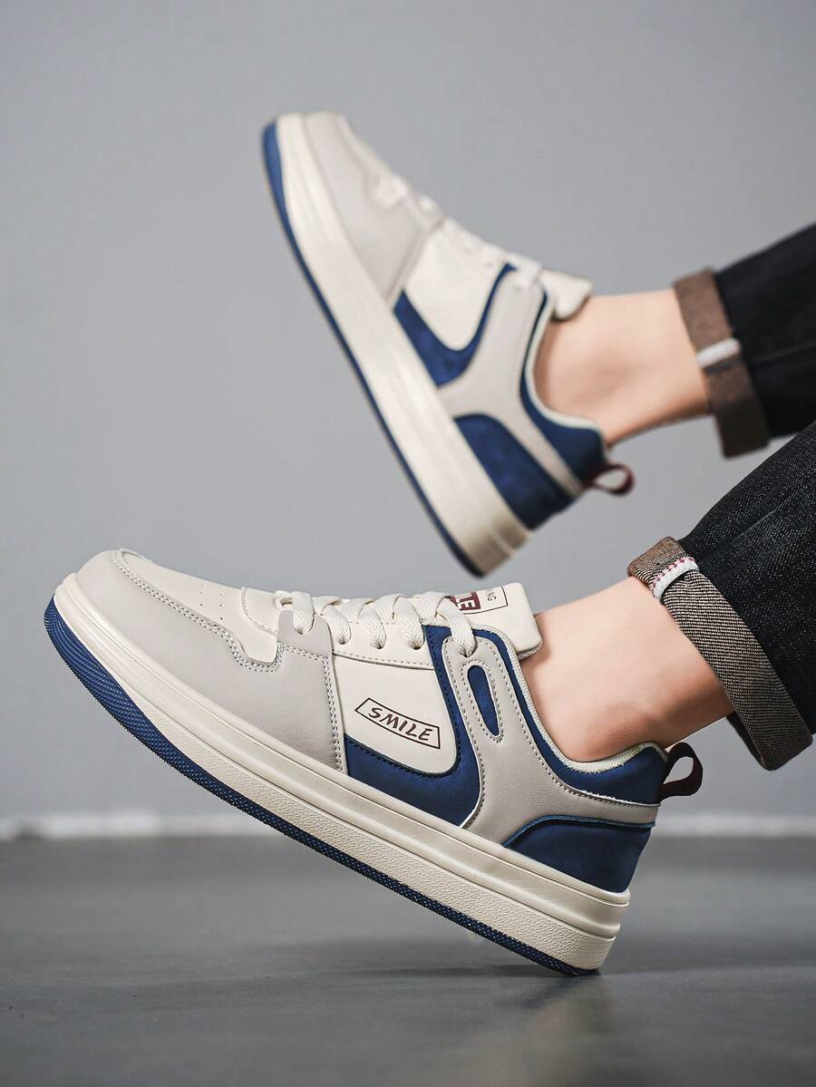 Beige heren sneakers met print – sportief, comfortabel en perfect voor elke dag