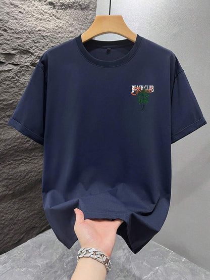 Casual mintgroen heren T-shirt met print en oversized fit