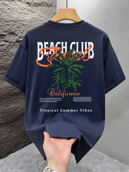 Casual mintgroen heren T-shirt met print en oversized fit