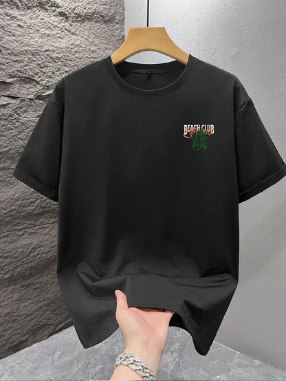 Casual mintgroen heren T-shirt met print en oversized fit