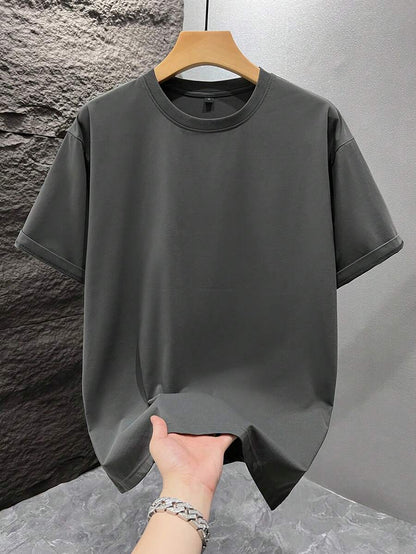 Casual mintgroen heren T-shirt met print en oversized fit