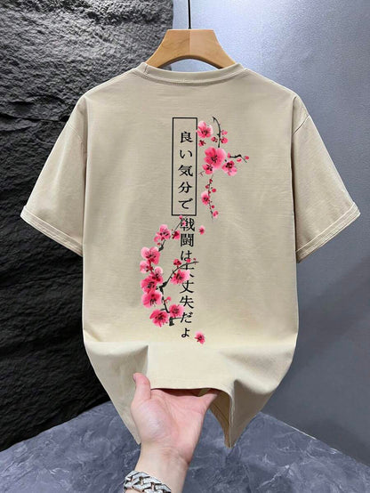 Wit heren T-shirt met print – losvallend en perfect voor een frisse zomerlook
