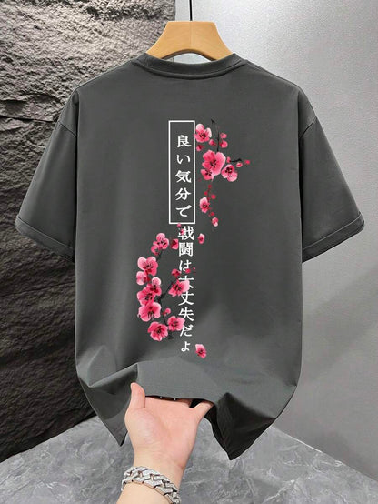 Wit heren T-shirt met print – losvallend en perfect voor een frisse zomerlook