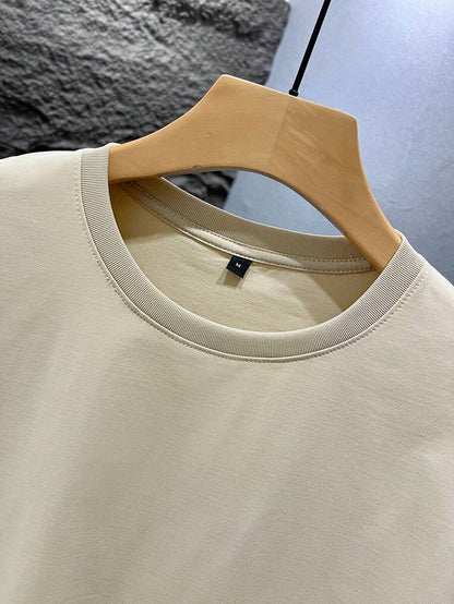 Wit heren T-shirt met print – losvallend en perfect voor een frisse zomerlook