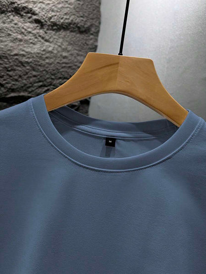 Wit heren T-shirt met print – losvallend en perfect voor een frisse zomerlook