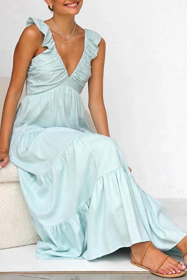 NAOMI | Luchtige maxi-jurk met elegante lagen en flair