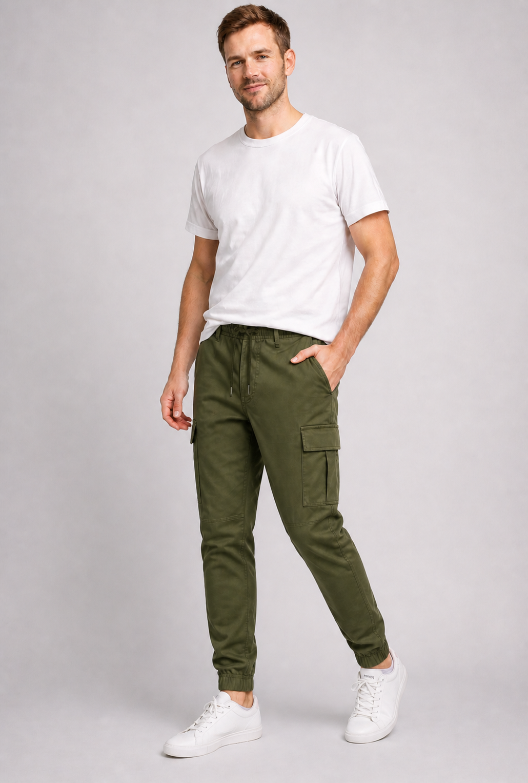 Santos Heren Cargo Broek | Katoen, Losse Pasvorm, Cropped