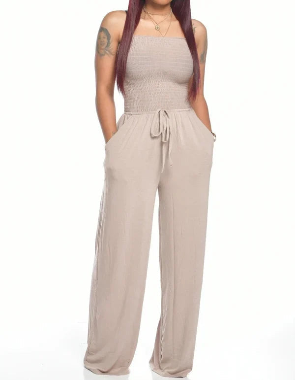 ELODIE – Klassieke Strapless Jumpsuit voor Zomer en Lente