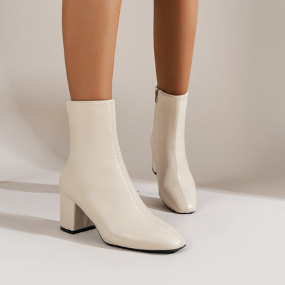 LUMINA | Elegante Enkellaarzen met Blokhak