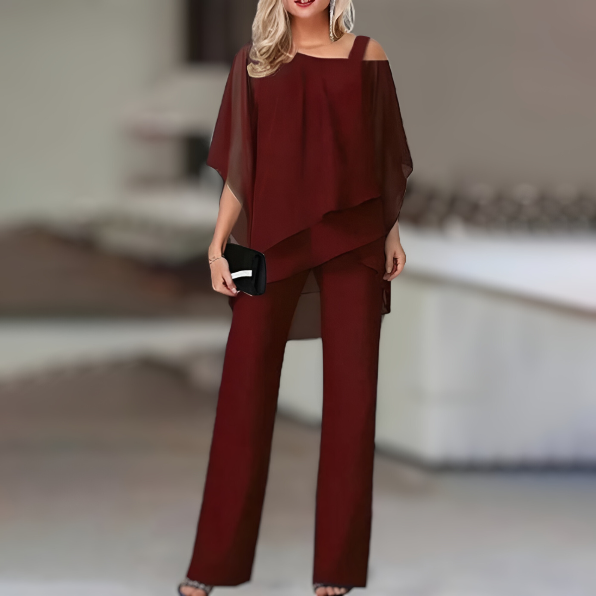 ZAÏRA | Elegante Off-Shoulder Co-ord Set voor Dames