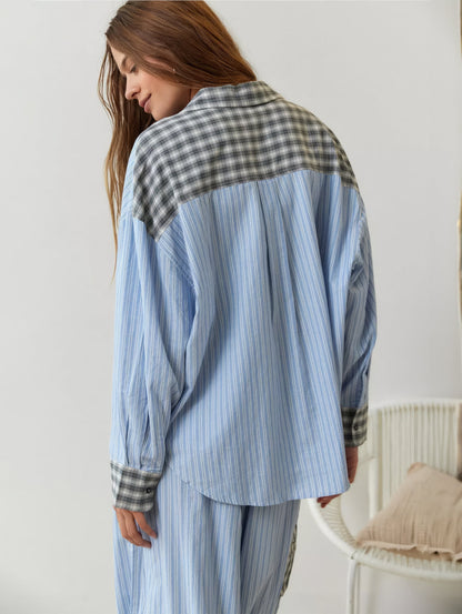 Camilla | Losvallende geruite pyjamaset in casual-chique stijl