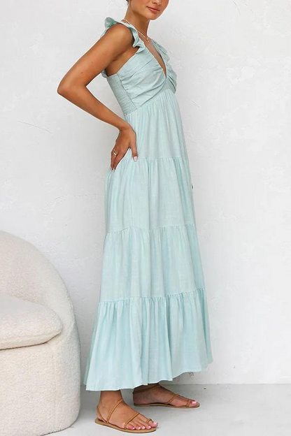 NAOMI | Luchtige maxi-jurk met elegante lagen en flair