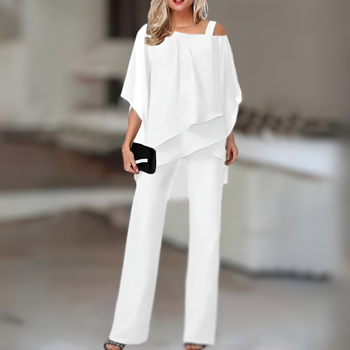 ZAÏRA | Elegante Off-Shoulder Co-ord Set voor Dames