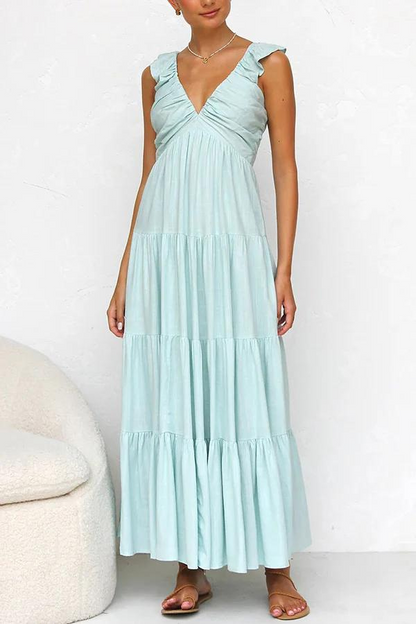 NAOMI | Luchtige maxi-jurk met elegante lagen en flair