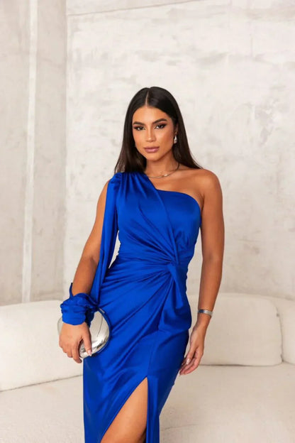 DALINA | One-Shoulder Bruiloftsgast Maxi Jurk met Split