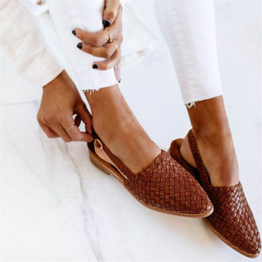 NAZAN | Chique Gevlochten Slingback Ballerina