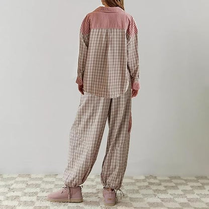 Camilla | Losvallende geruite pyjamaset in casual-chique stijl
