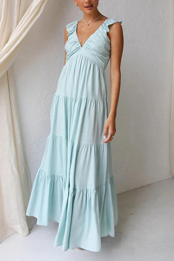 NAOMI | Luchtige maxi-jurk met elegante lagen en flair