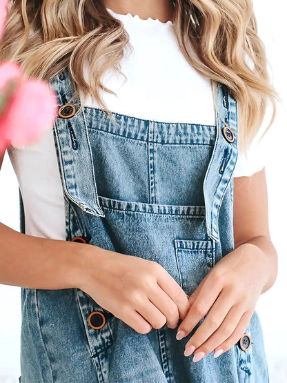 LIVIA | Losse Denim Tuinbroek voor Dames
