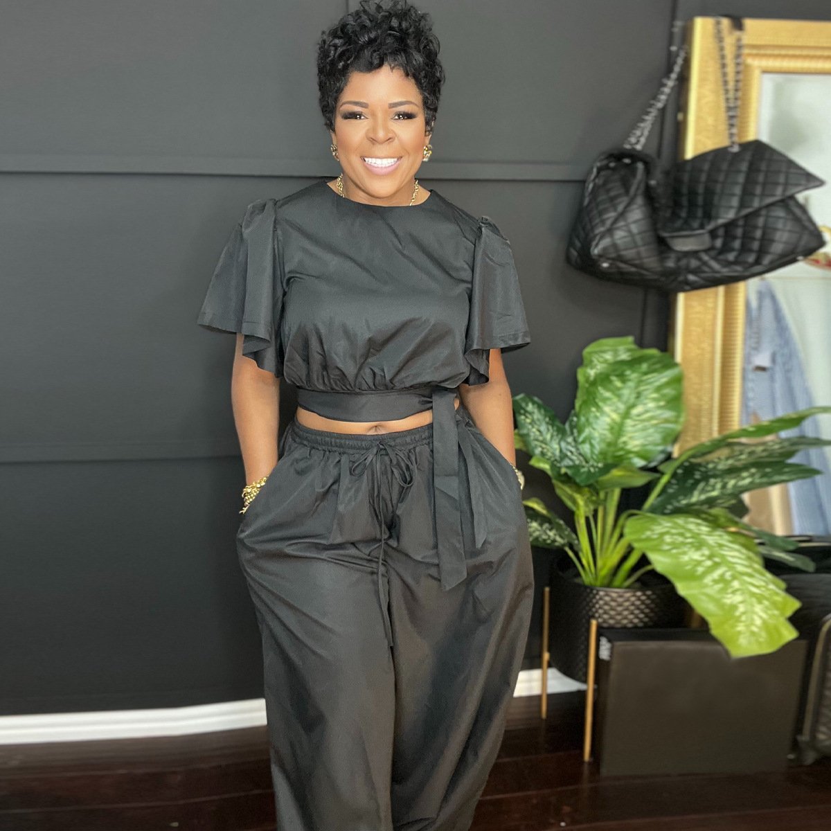 CAMILA | Statement Jogger Set met Peplum Details
