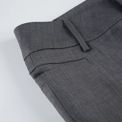 LORENTE | Hoog uitgesneden Elegante Broek met Uitlopende Pijpen