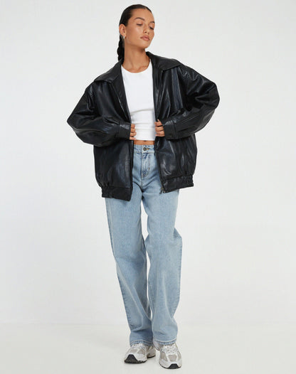 Noor | Oversized Leren Zomerjas Voor Dames