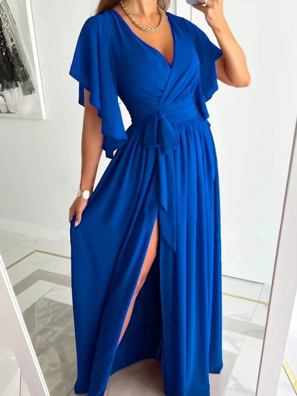 ALISSIA | Elegante wikkeljurk met verfijnde details 0