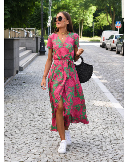 ALMA | Luchtige Zomerjurk met Bloemenprint 0