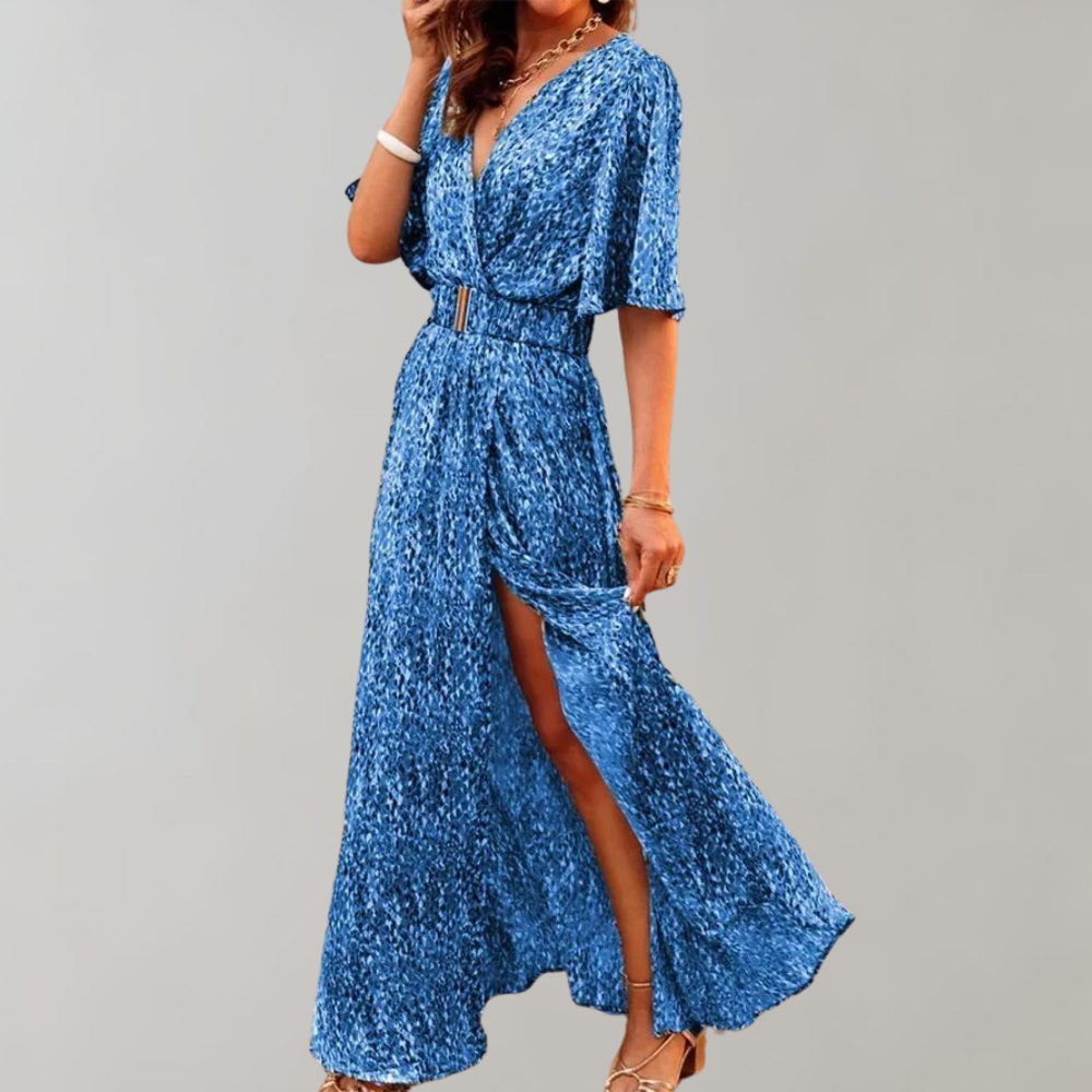 ALYSIA | Zomerse Maxi Wikkeljurk met Vrouwelijke Pasvorm 2
