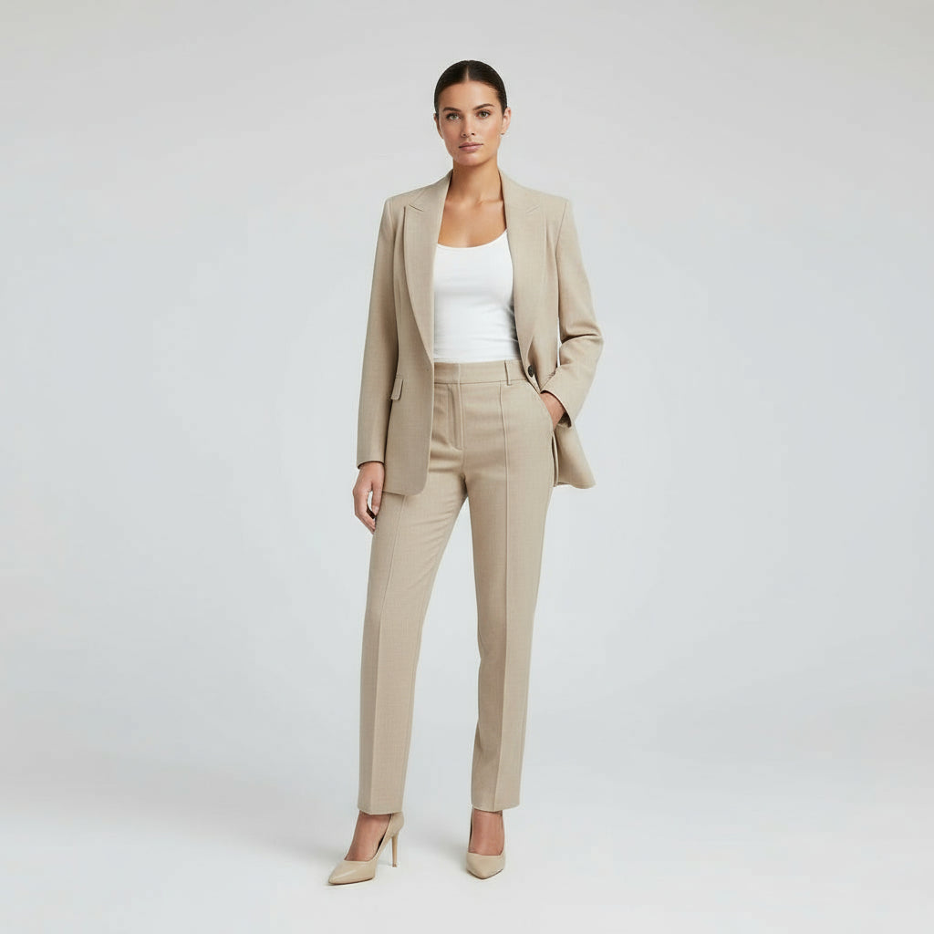 AMALIE | Effen Blazer & Pantalon Set voor Dames 0