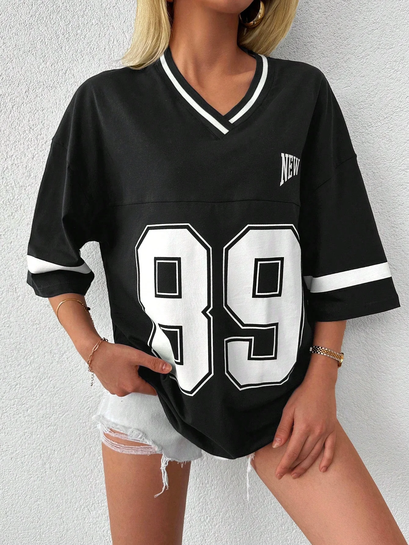 Naylinn | Oversized Sport T-shirt met New York Print