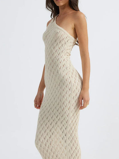 Alira – Asymmetrische Lange Jurk in Sexy Knitlook 3