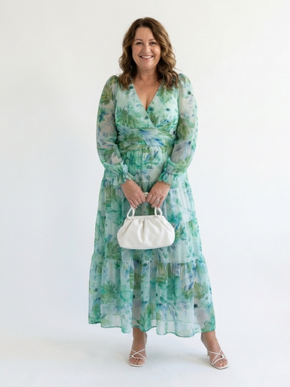 Althea Dames Maxi Jurk | Bloemenprint, Lange Mouwen, Comfortabel 2