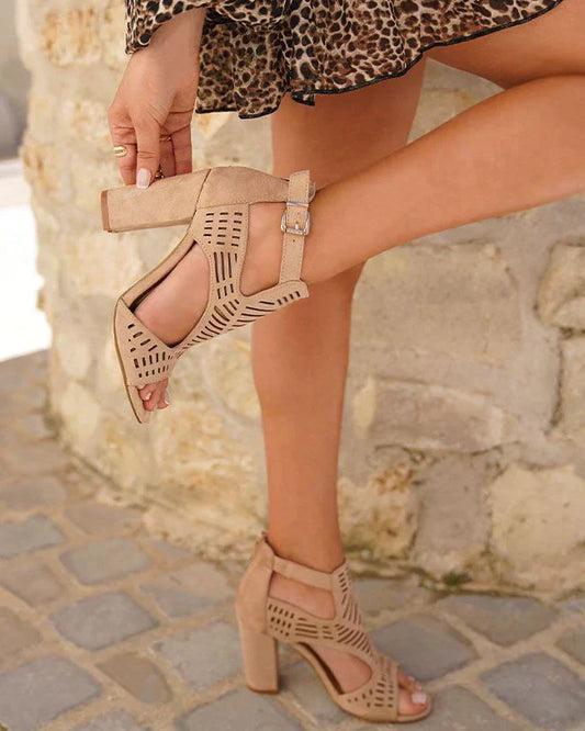 BASANT | Elegante Sandalen met Blokhak en Open Teen