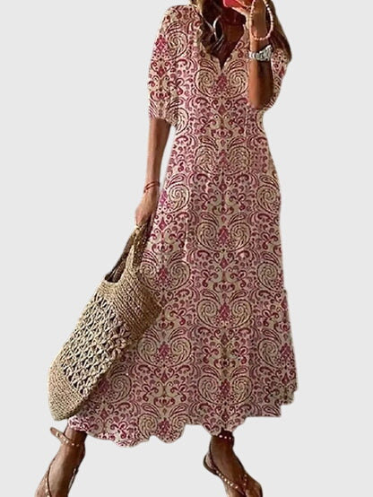 Amara Dames Zomerjurk | Bohemian Vintage Stijl, Lichtgewicht Katoen 3