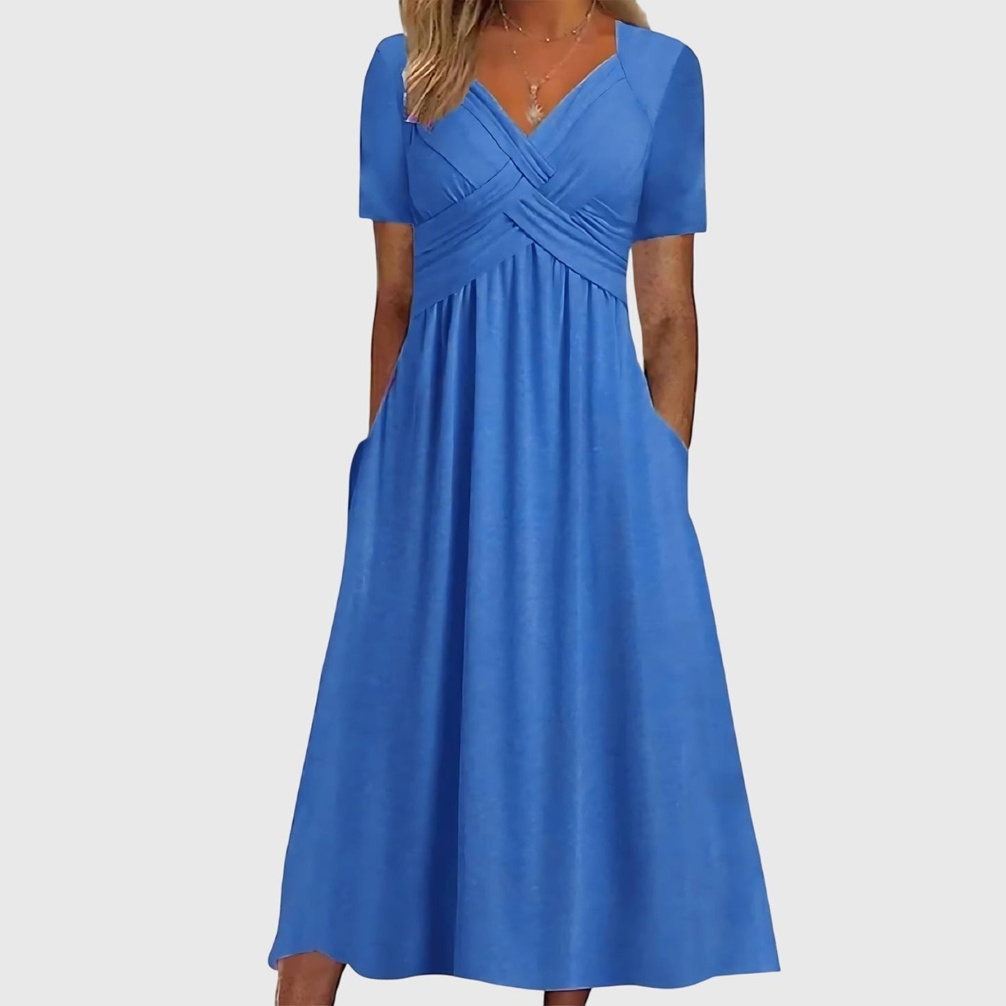 Ava Dames Midi Jurk | Tummy Control, Elegante A-lijnstijl 1