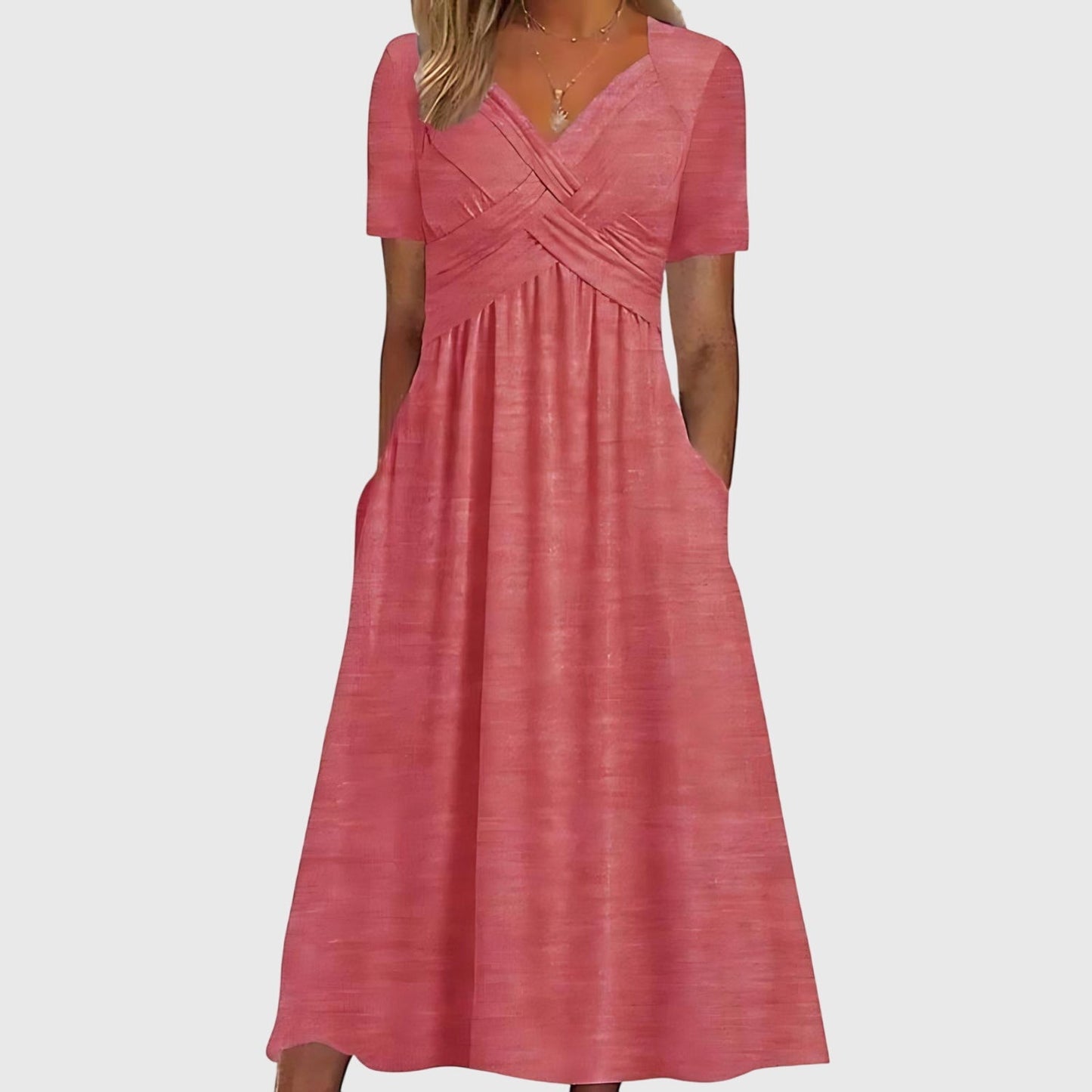 Ava Dames Midi Jurk | Tummy Control, Elegante A-lijnstijl 3
