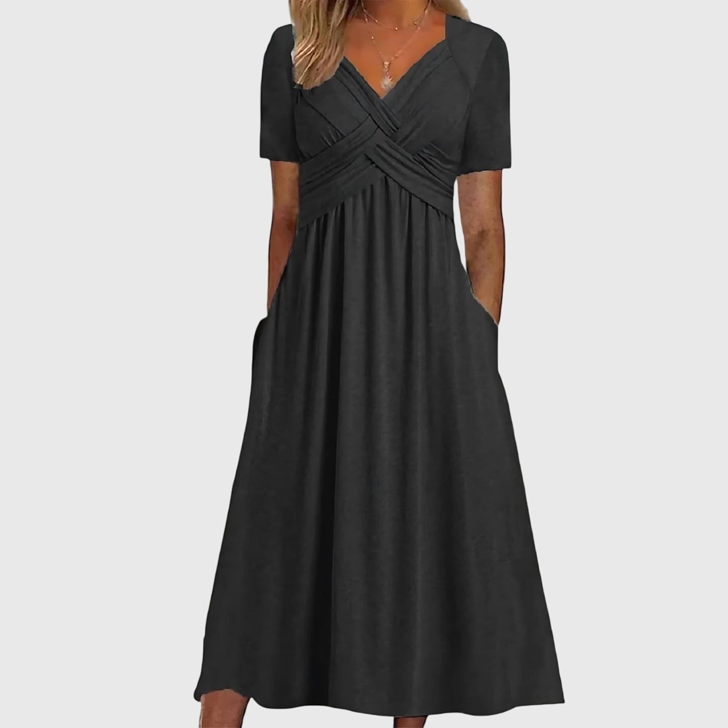 Ava Dames Midi Jurk | Tummy Control, Elegante A-lijnstijl 4