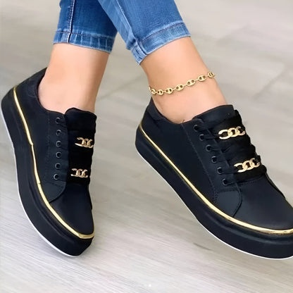 Ava Dames Sneakers | Orthopedisch Comfort met Gouden Accenten 2